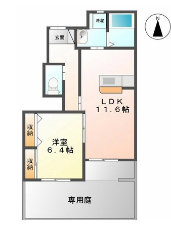 マルハ二番館Ｂ１階１Ｌの物件間取画像